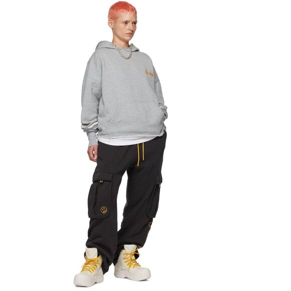 NWOT Drew House Gray Scribble Hoodie Sweatshirt, Medium - Picture 4 of 9